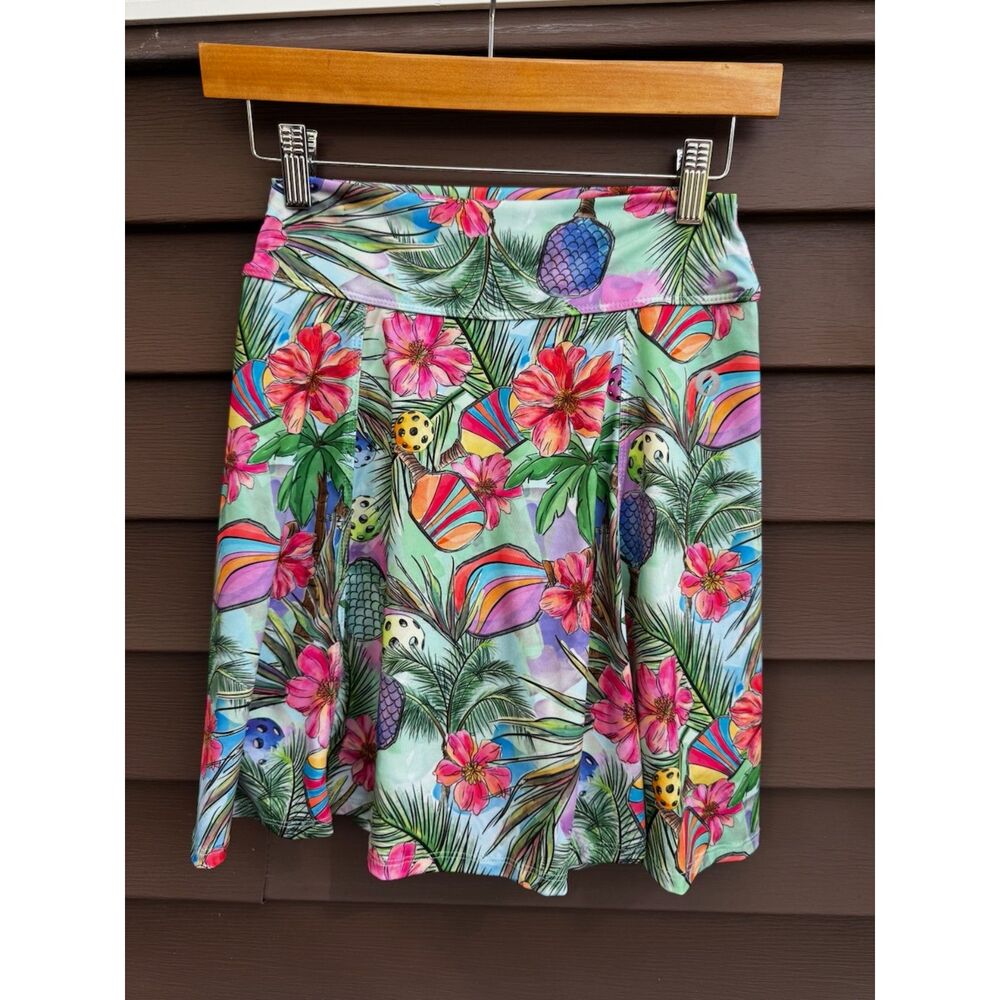 Dona Jo Pickleball Skort Small Tropical Floral Tennis Golf Activewear